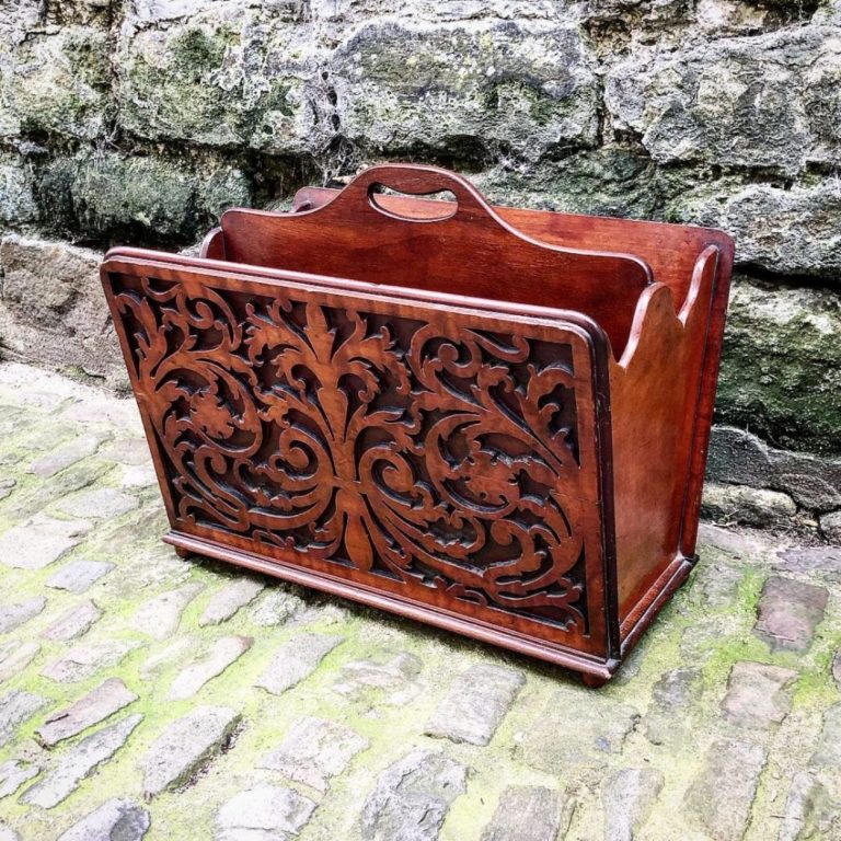 A Mid Victorian Mahogany Magazine Rack Or Canterbury