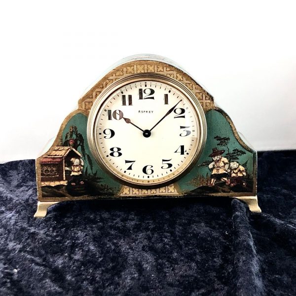 An Early 20th Century Chinoiserie Mantel Clock Timepiece By Asprey