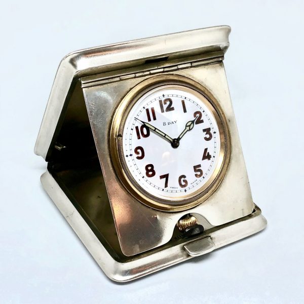 An Early 20th Century Silver Folding Clock By Mappin And Webb
