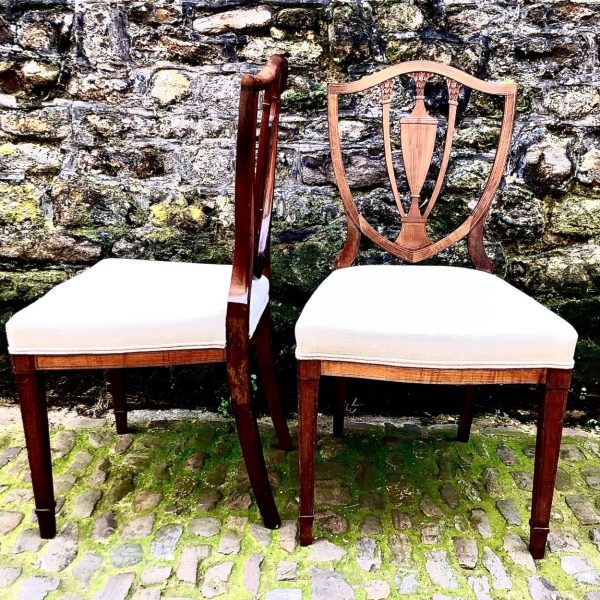 A Pair Of Edwardian Mahogany Side Chairs
