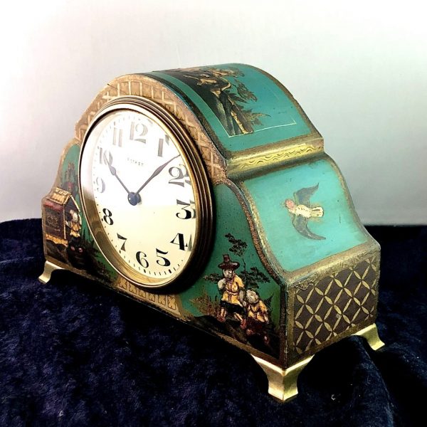 An Early 20th Century Chinoiserie Mantel Clock Timepiece By Asprey