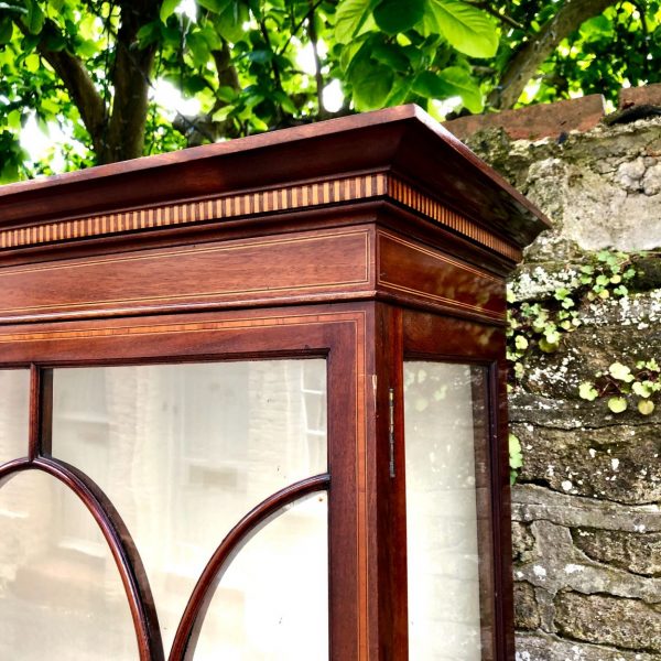 An Edwardian Mahogany Display Cabinet On Stand By Maples.