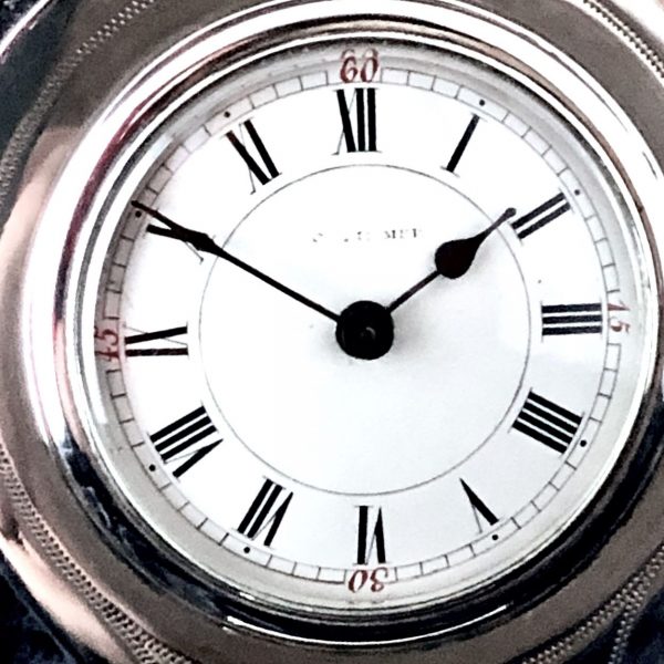 An Edwardian Silver Mantel Clock