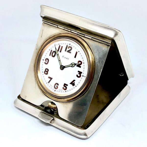 An Early 20th Century Silver Folding Clock By Mappin And Webb.
