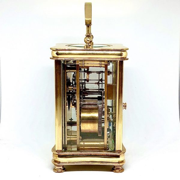 A Late 19th Century French Gilt Brass Carriage Clock