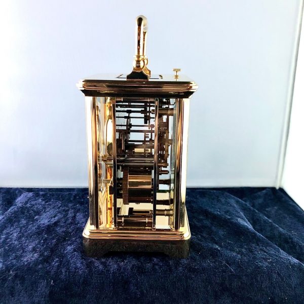 A Gilt Brass Repeater Carriage Clock By Mappin And Webb