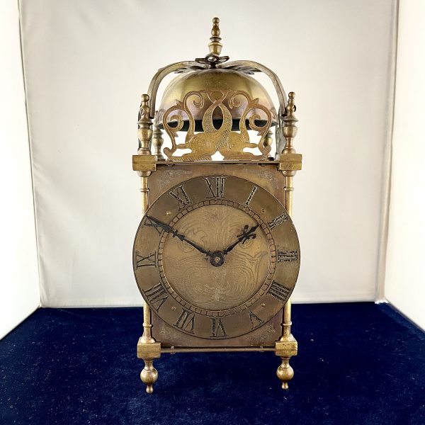 A Late Victorian Brass Lantern Clock