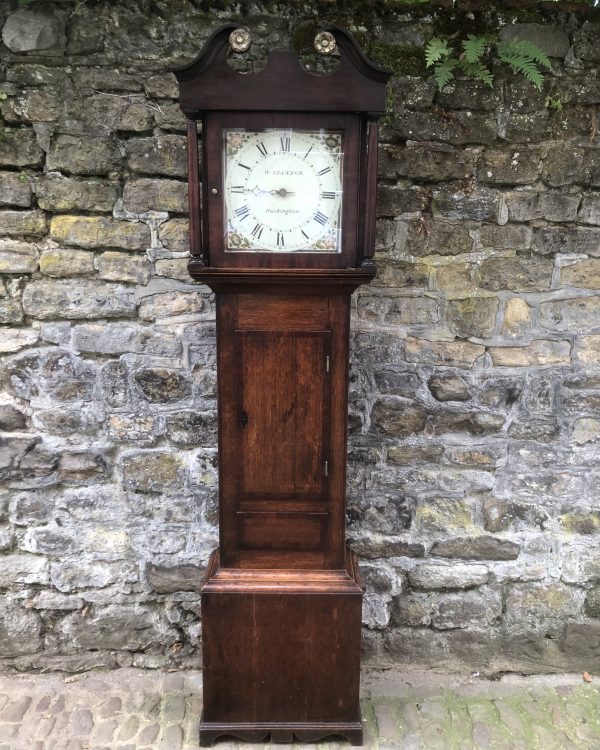 A Regency Oak Longcase Clock