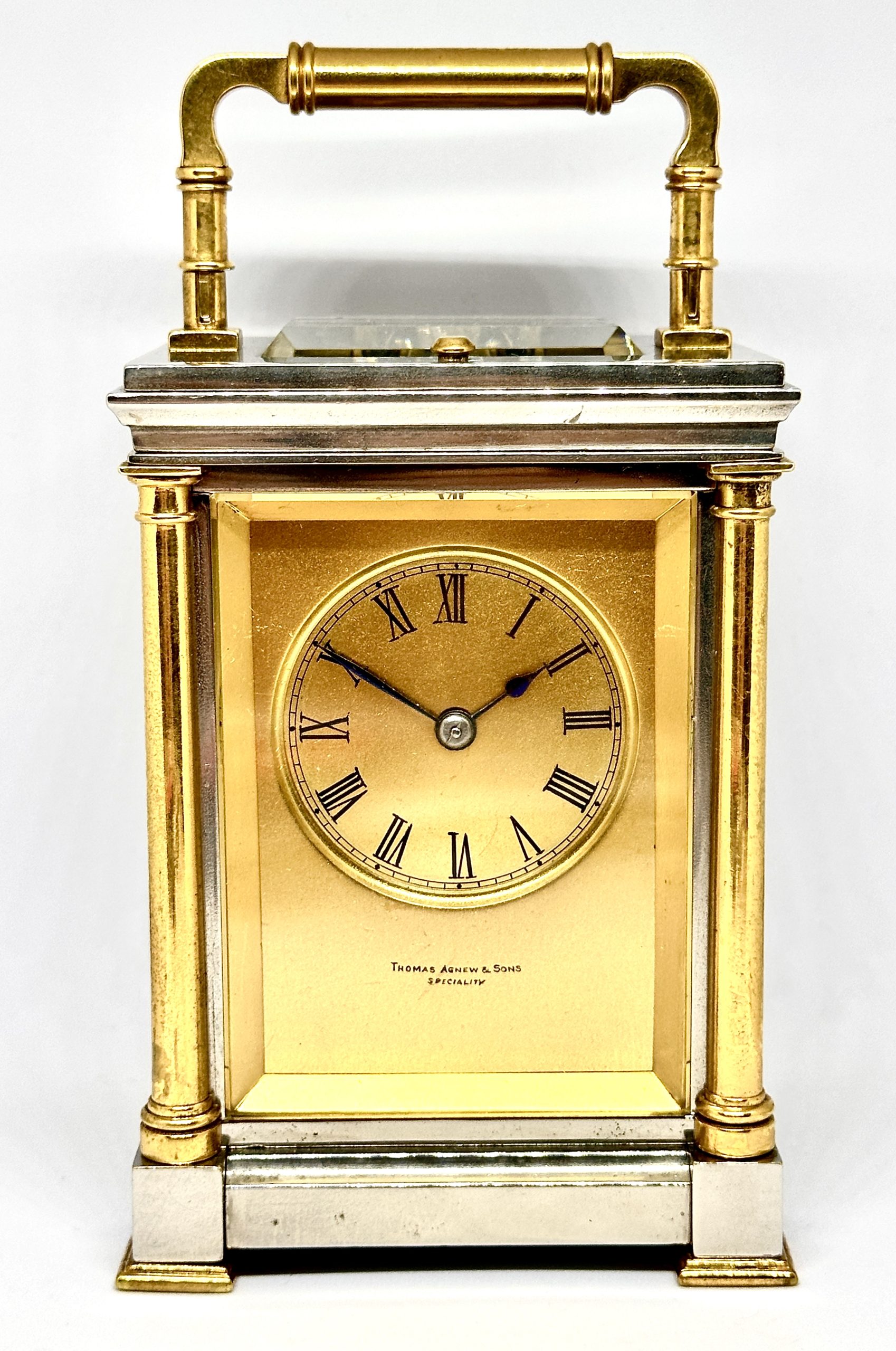 An Early 20th Century Steel and Gilt Brass Carriage Clock - Chequers ...