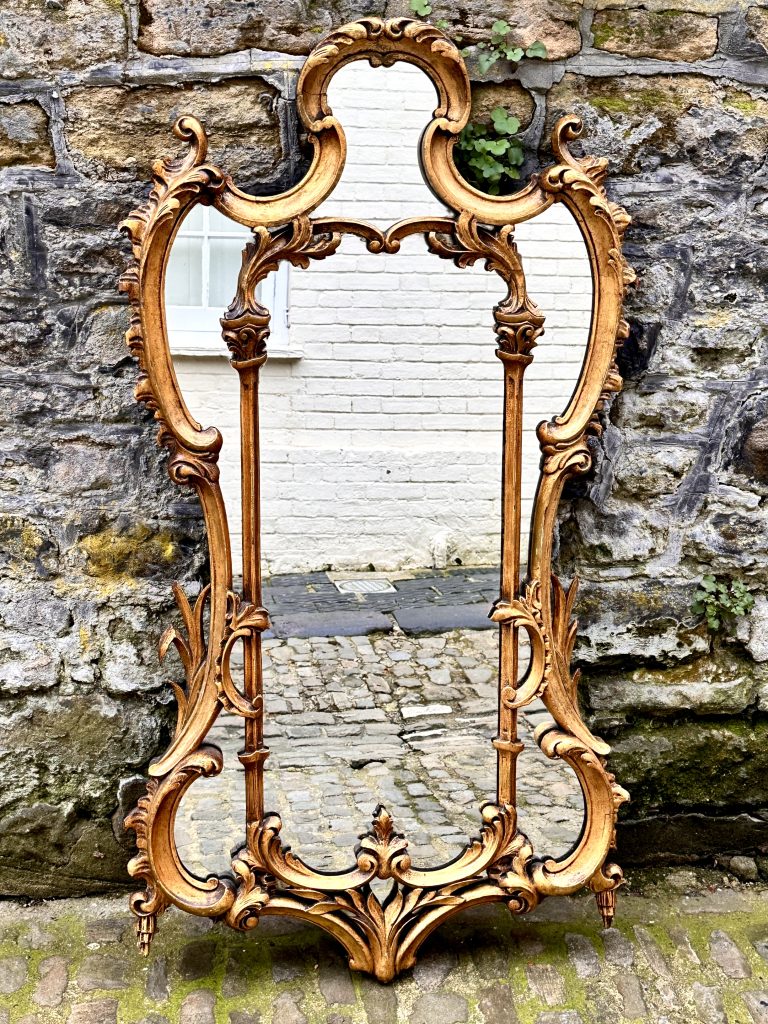 Italian Giltwood Overmantel Mirror