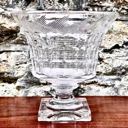 Irish Regency Cut Crystal Vase