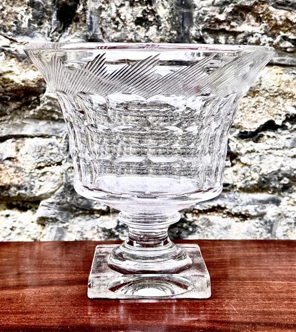Irish Regency Cut Crystal Vase