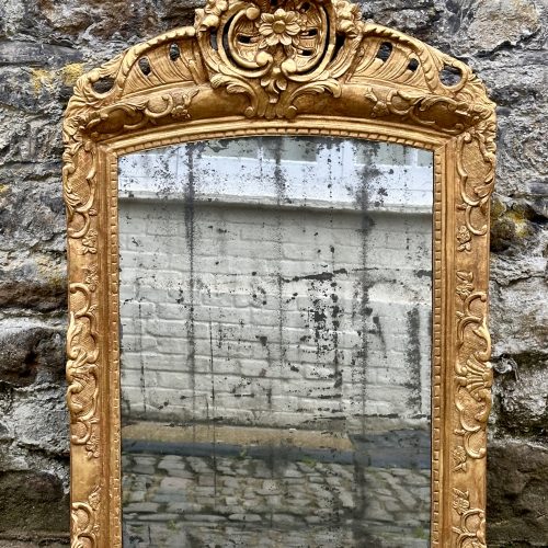 18th Century Italian Giltwood Overmantel Mirror