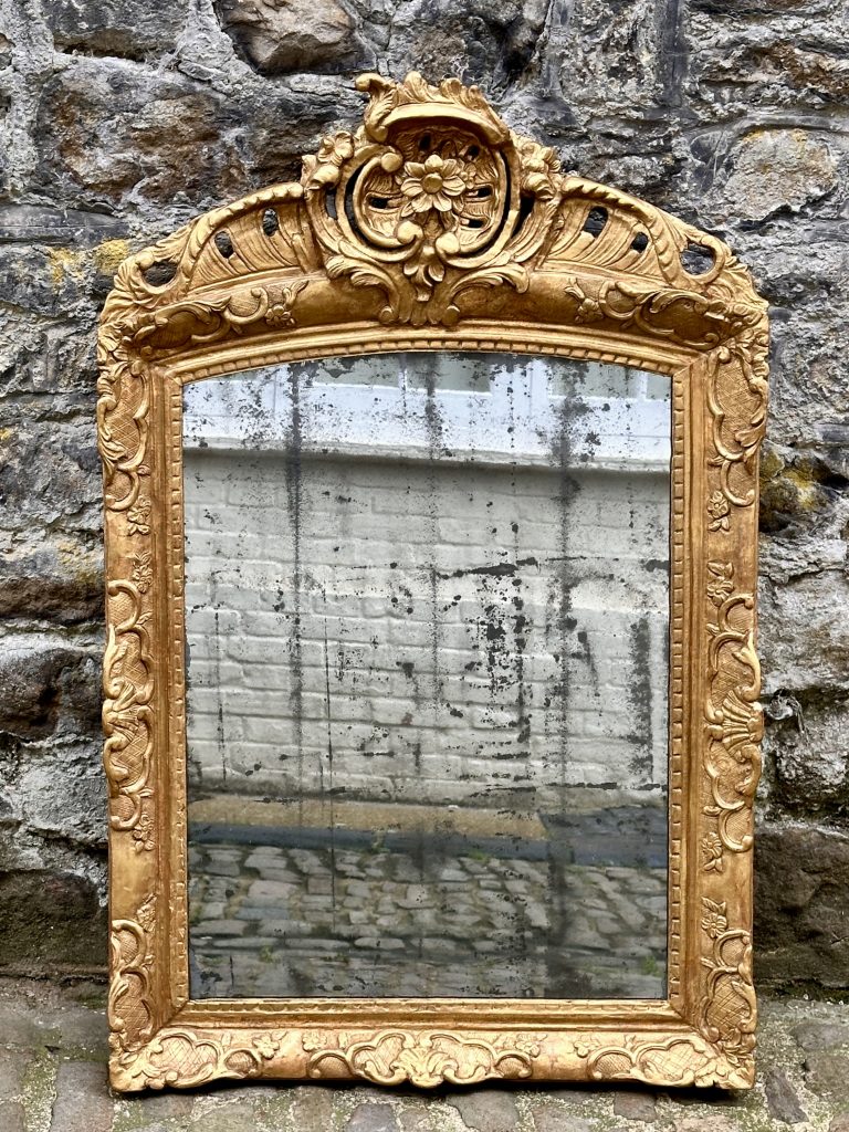 18th Century Italian Giltwood Overmantel Mirror