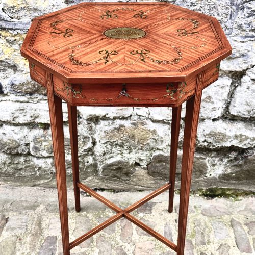 Edwardian Satinwood Work Table