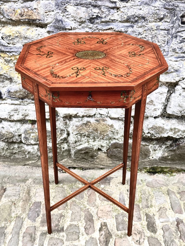 Edwardian Satinwood Work Table